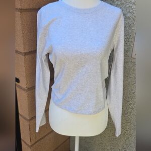 Better Together Women's Long-Sleeve Crewneck Top - Light Gray